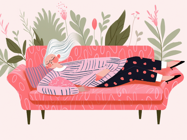 illustration_of_an_elderly_woman_resting